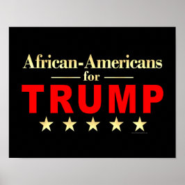 Póster Afroamericanos por Donald Trump 2024
