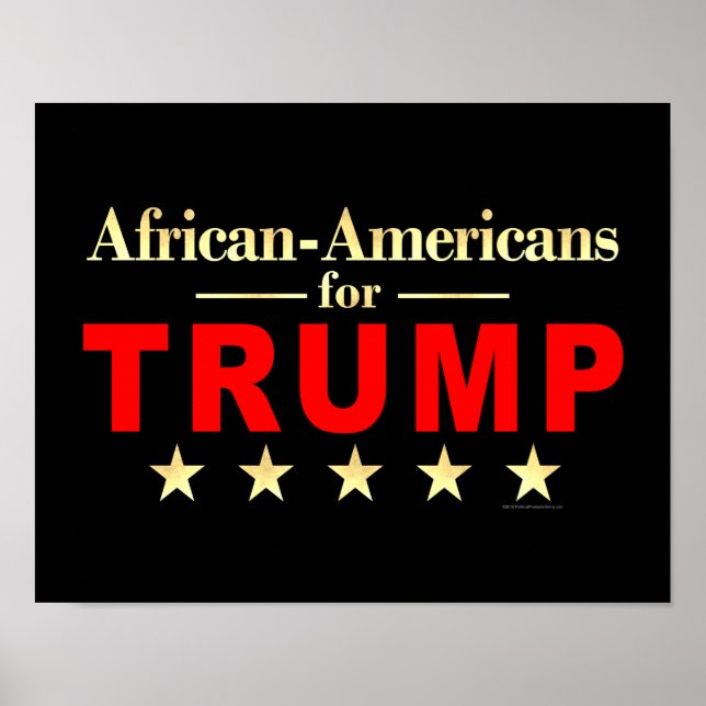 Póster Afroamericanos por Donald Trump 2024 (Frente)
