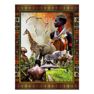 Póster Afrocentrista de la Mujer Rey