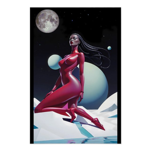 Póster Afronáutica - Arte Ken Gage (Anverso)