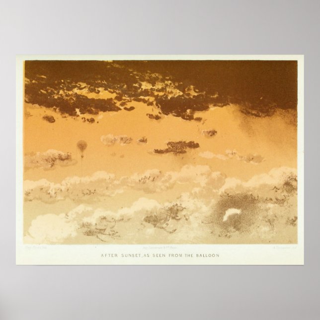 Póster After sunset, as seen from the balloon. (Frente)