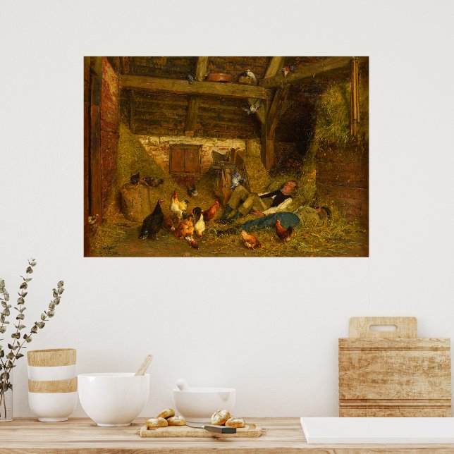 Póster Afternoon Nap the Threshing Floor Jutz Feddersen  (Cocina)