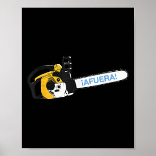 Póster Afuera Chainsaw - Argentina Milei