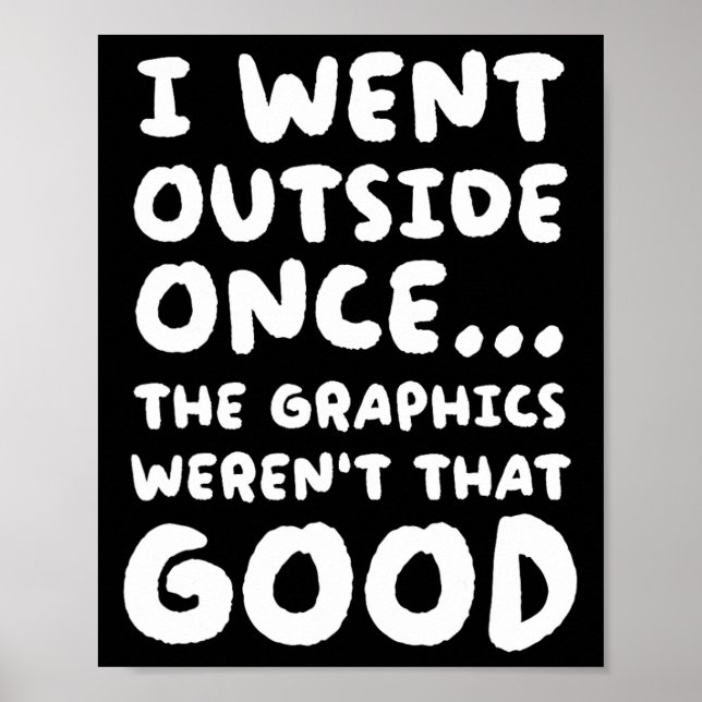 Póster Afuera, una vez los gráficos no eran tan buenos vi (Frente)