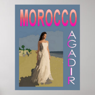 Póster Agadir vintage