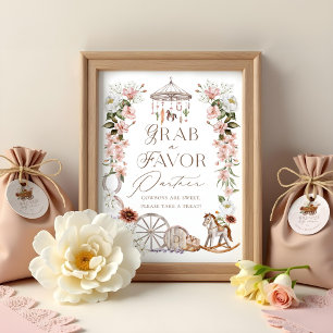 Póster Agarra Un Socio Favor Wild Western Baby Shower