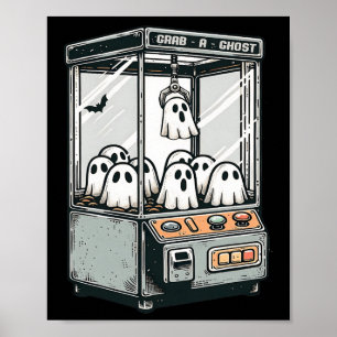Póster Agarra Una Máquina De Fantasma Arcade Funny Hallow