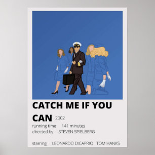 Póster agárrame si puedes minimalista