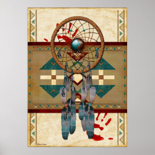 Póster Agarrando el espíritu de los nativos estadounidens