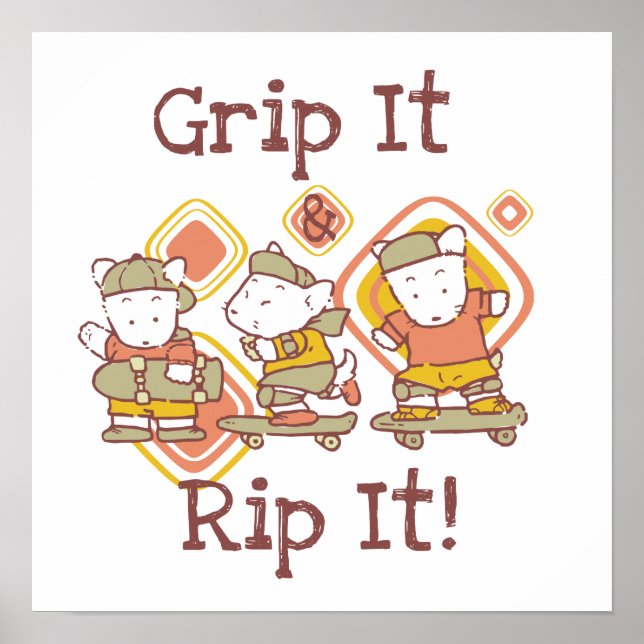 Póster Agarrarlo y arrancarlo patinando (Frente)