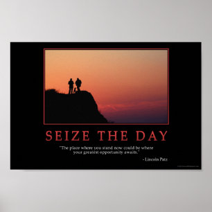 Póster Agarre el poster del día