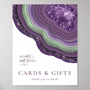 Póster Agate Geode Tarjetas y Regalos Violet ID647
