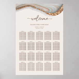 Póster Agate Stone Marble Stings Chart