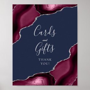 Póster Agate tarjetas y regalos de bodas de la Marina de 