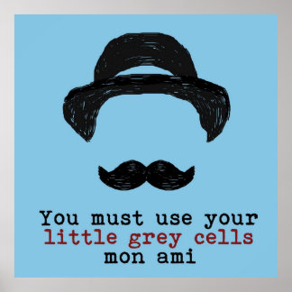 Póster Agatha Christie Hercule Poirot Pequeñas Células Gr