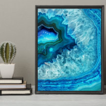 Agato moderno de mármol azul