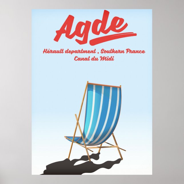 Póster Agde, departamento de Hérault en el sur de Francia (Frente)