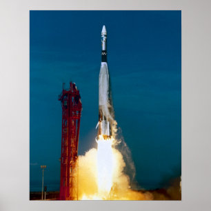 Póster Agena Lanzamiento de vehículos objetivo como parte
