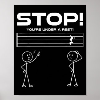 Póster Agencia de gobierno divertida Nota musical Música