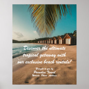 Póster Agencia de Viajes Marketing y Publicidad Tropical