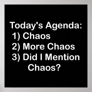 Póster Agenda de hoy: caos