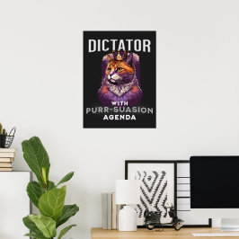 Póster Agenda de la persuasión Graciosa Cita de Gato
