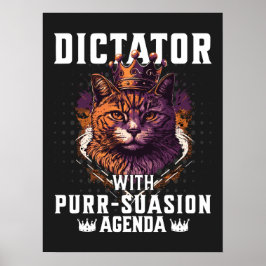 Póster Agenda de Purrsuasion Gato Divertido y Mandón