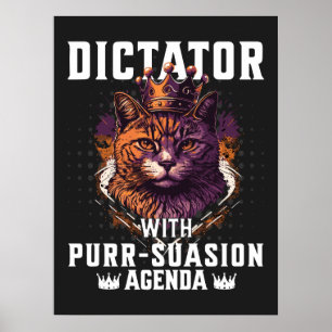 Póster Agenda de Purrsuasion Gato Divertido y Mandón