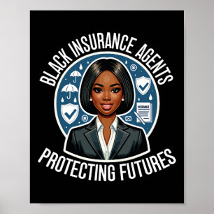 Póster Agente de seguros negro afroamericano historia neg