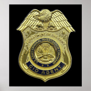 Póster AGENTE DEL CID BADGE CRÍTICO DEL Ejército de EE.UU