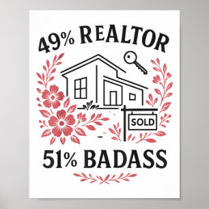 Póster Agente inmobiliario 49% Agente inmobiliario 51% Ma