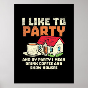 Póster Agente inmobiliario como Fiesta