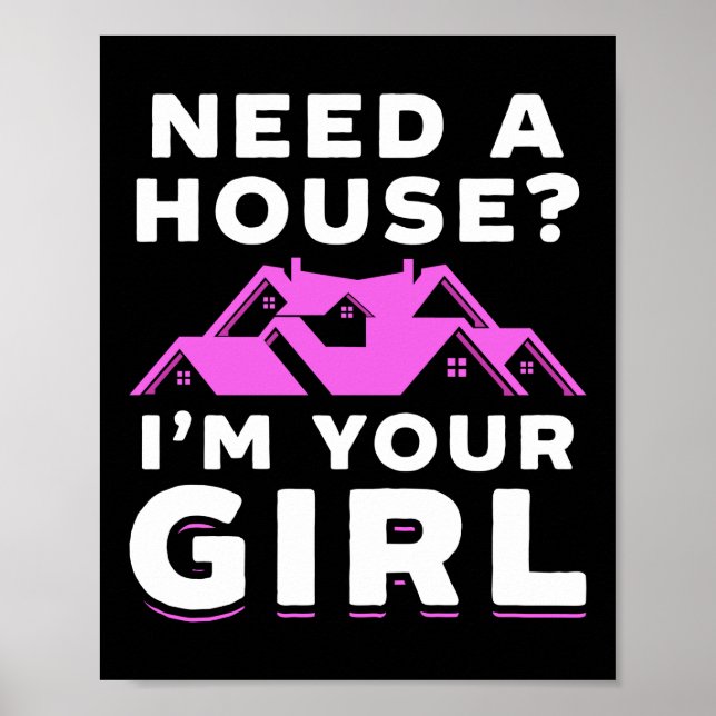 Póster Agente Inmobiliario Realtor Necesita Una Casa Que  (Frente)