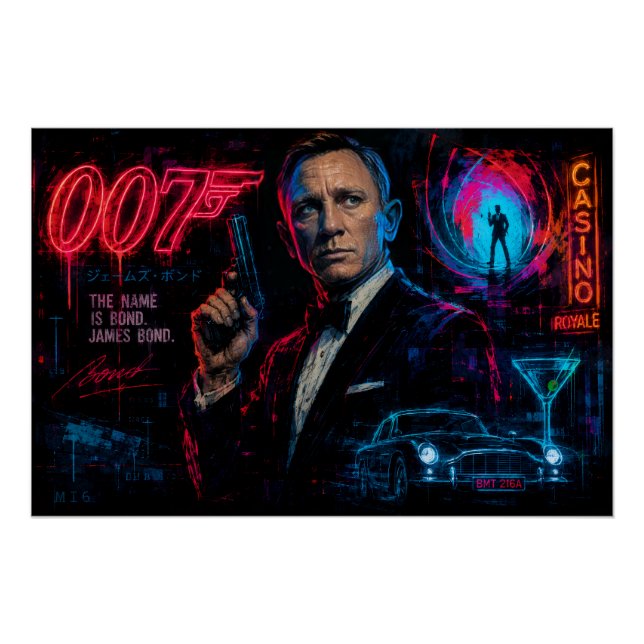 Póster Agente James Bond 007 (Anverso)