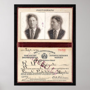 PÓSTER AGENTE SHUMATE 1920 DE LA PROHIBICIÓN