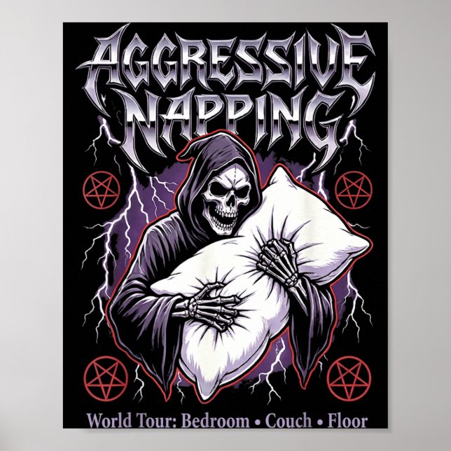 Póster Aggressive Napng Funny Heavy Metal Grim Reaper Sle (Frente)