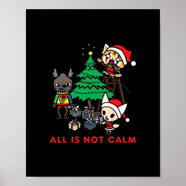 Póster aggretsuko todos no son navidades tranquilos t- (Frente)