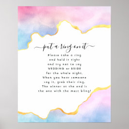 Póster Agitación arcoiris pone un anillo en el juego