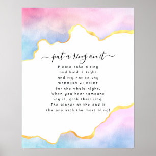 Póster Agitación arcoiris pone un anillo en el juego