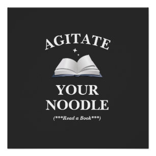 Póster Agitar tu lectura de fideos