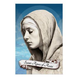 Póster Agnés de Asís, hermana de San Clare