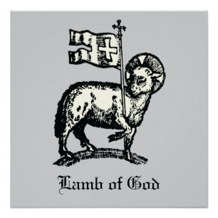 Póster Agnus Dei El Cordero Pascual de Dios Arte Refinado