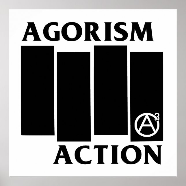 Póster Agorism Anarchy Action Black Flag (Frente)