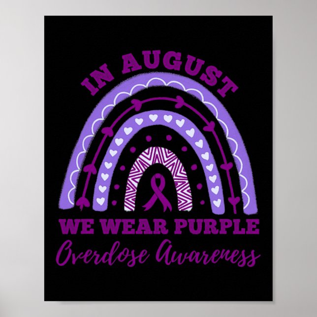 Póster Agosto Vivimos Una Sobredosis Púrpura Conciencia A (Frente)