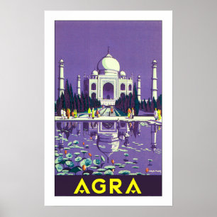 Póster Agra ~ Taj Mahal