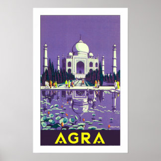 Póster Agra ~ Taj Mahal