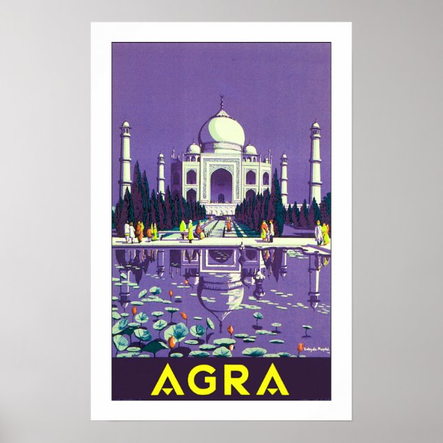 Póster Agra ~ Taj Mahal (Frente)