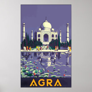 Póster Agra, Vintage