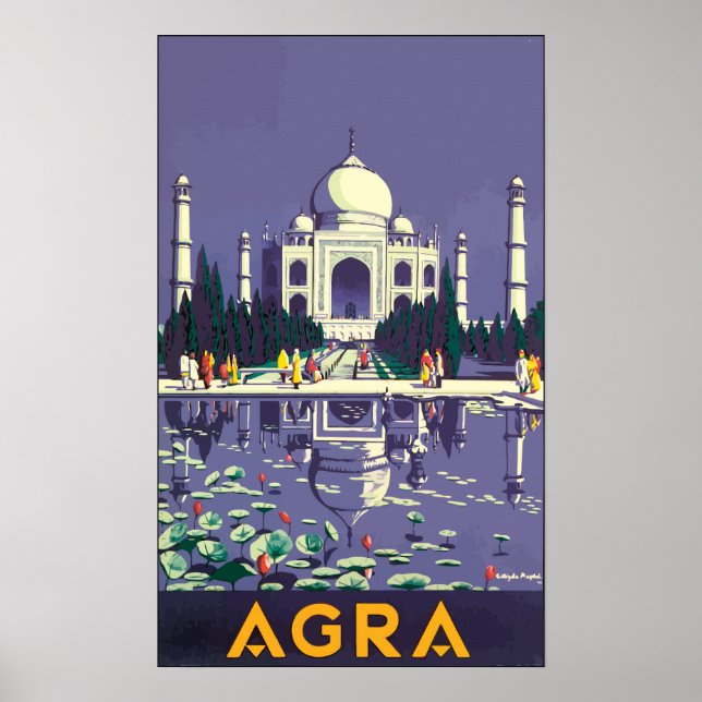 Póster Agra, Vintage (Frente)