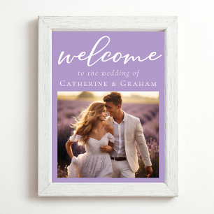 Póster Agradable Boda fotográfico Lilac Purple Couple